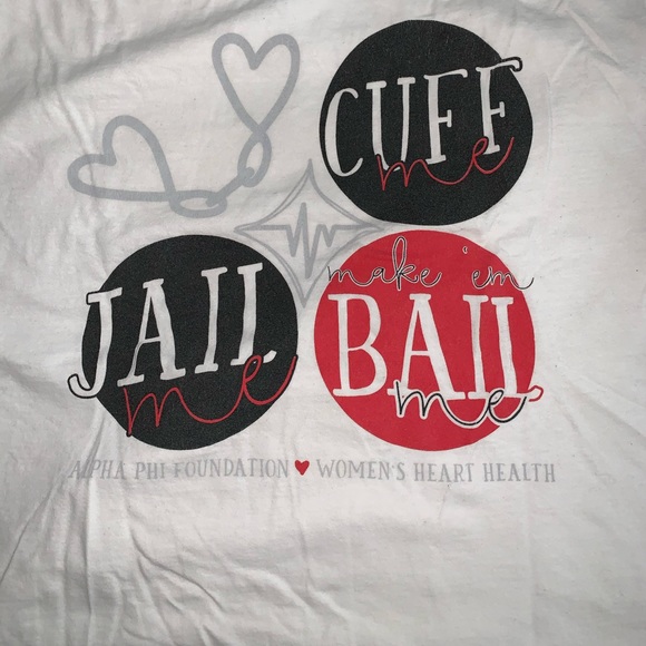 Alpha Phi Alphatraz Fundraising tee shirts - Picture 2 of 4